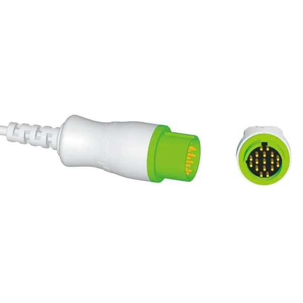 Spacelabs uyğun 3 telli IEC EKQ kabeli 17 pinli Pinch / Grabber konnektoru