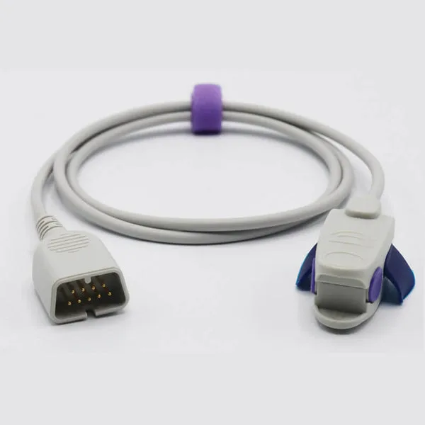 Uyğun Nihon Kohden Spo2 Sensor Uşaq Klipi 3.2 fut 9 Pinli Konnektor