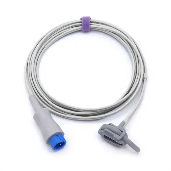 Uyğun Mindray T5/T8 Spo2 Sensor Yenidoğulmuşlar üçün Sarğı 9.8 fut 7 Pinli Konnektor
