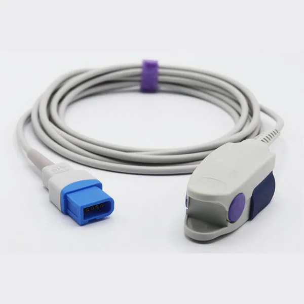 Spacelabs Spo2 Sensor Barmaq Klipi 9.8 fut 10 Pin Konnektoru ilə uyğundur