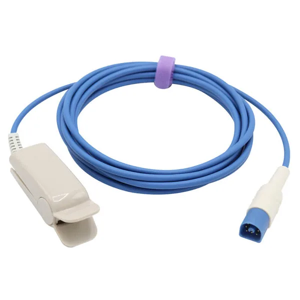 Uyğun Philips M1196A Spo2 Sensor Yetkin Barmaq Klipi 9.8 fut 8 Pin Konnektoru