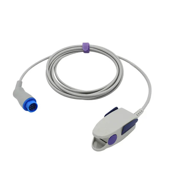 Uyğun Nihon Kohden TL-101S Spo2 Sensor Böyüklər üçün Barmaq Klipi 9,8 fut 10 Pin Bağlayıcı