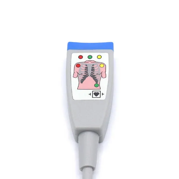 Compatible Philips ECG trunk cable M1669A 3 12Pin connector IEC 2