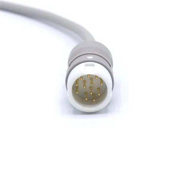 Compatible Philips ECG trunk cable M1669A 3 12Pin connector IEC 3