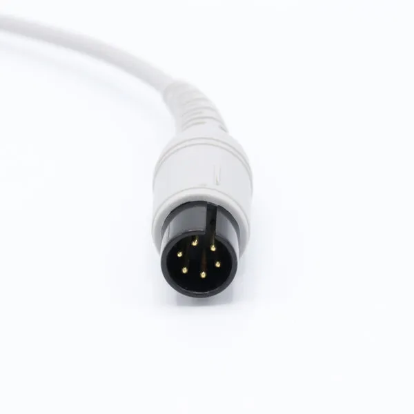 Compatible Mindray ECG Cable 3 Lead Wires 6 Pin Pinch/Grabber IEC European Standard Connector