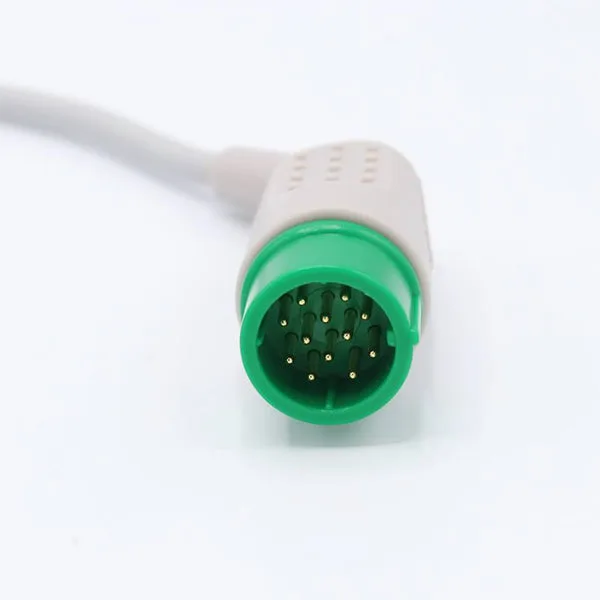 Совместимый кабель ЭКГ для мониторинга Medtronic-Physio, 5-точечный разъем IEC Pinch/Grabber 2